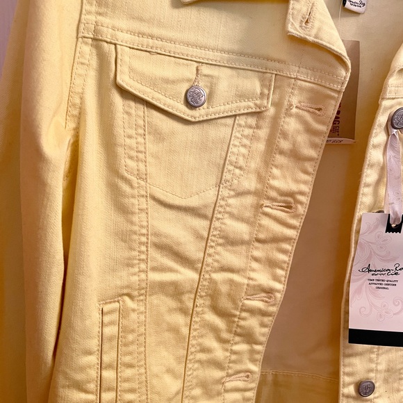 American Rag Jean Jacket, NWT Yellow M - Picture 4 of 9